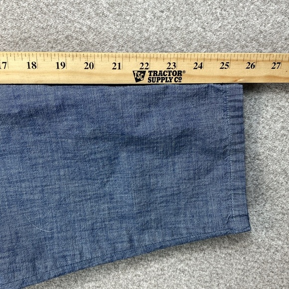 Gap pull on pants M chambray blue drawstring casual beachy preppy office - Picture 6 of 8